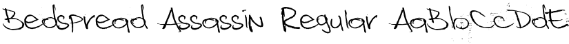 Bedspread Assassin Regular font