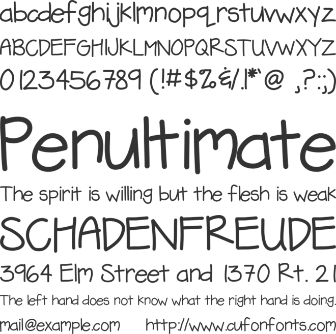 KBFreezerBurn font preview