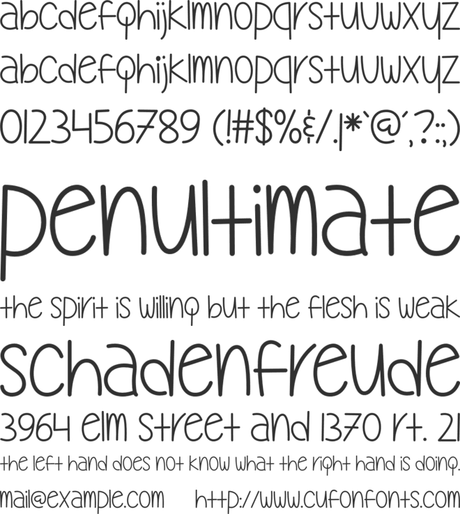 My Oh My font preview