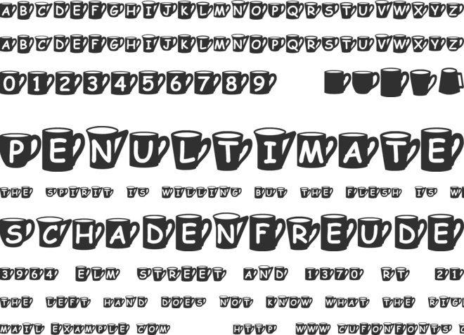 Coffee  Mugs font preview