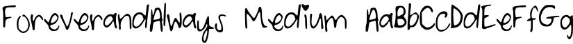 ForeverandAlways Medium font
