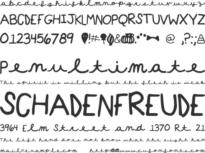 Fall_Doodles font preview
