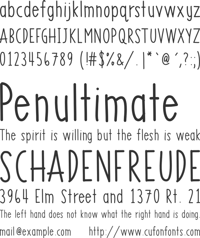 MRF Lemonberry Sans font preview