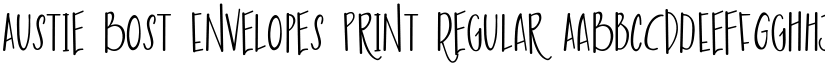 Austie Bost Envelopes Print Regular font