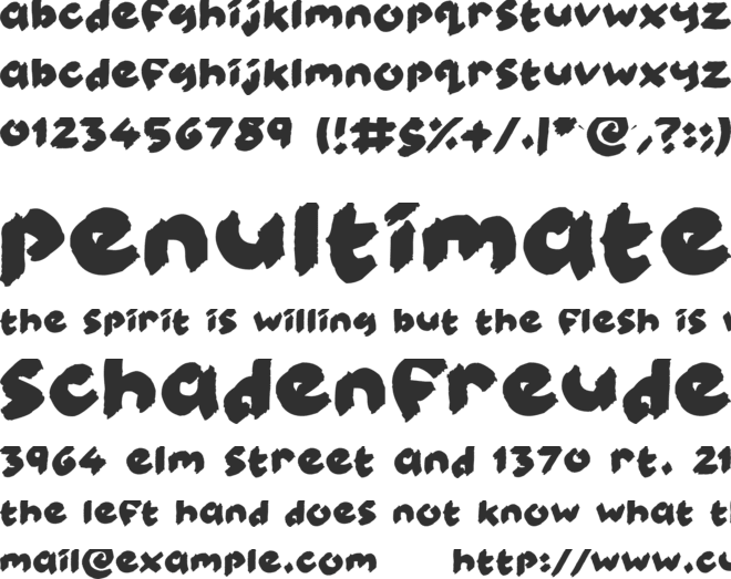 Kiddy Paints font preview