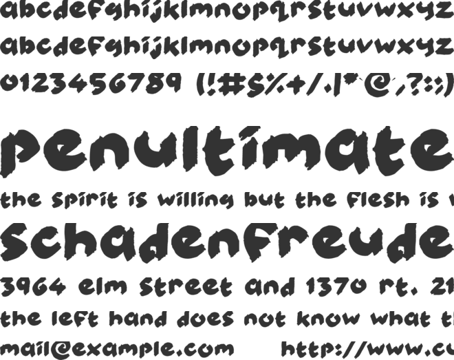 Kiddy Paints font preview