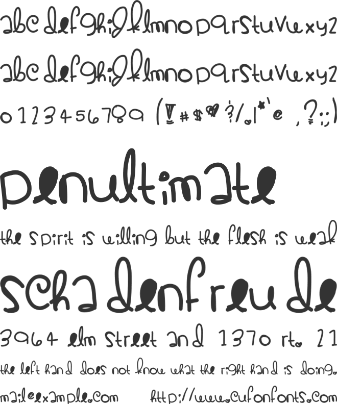 KimmyCakes font preview