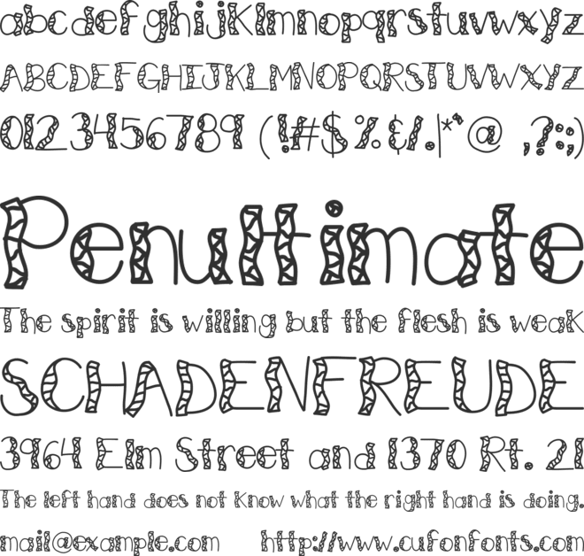 KBWitchingHour font preview