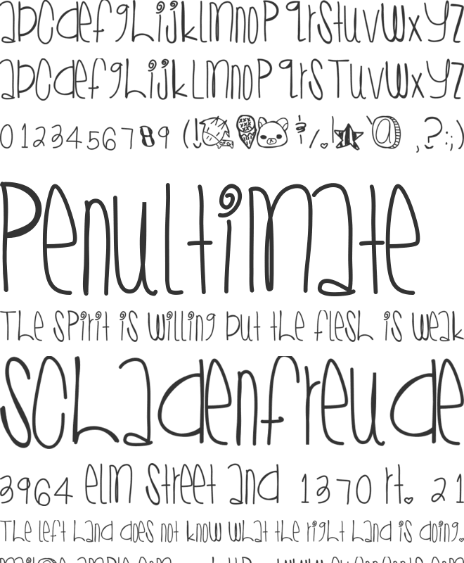 SugarCone font preview