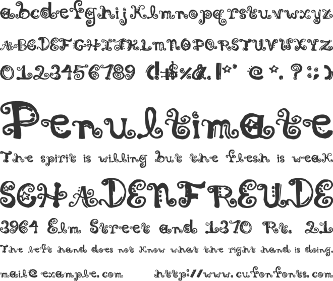 Soop Kitchen font preview