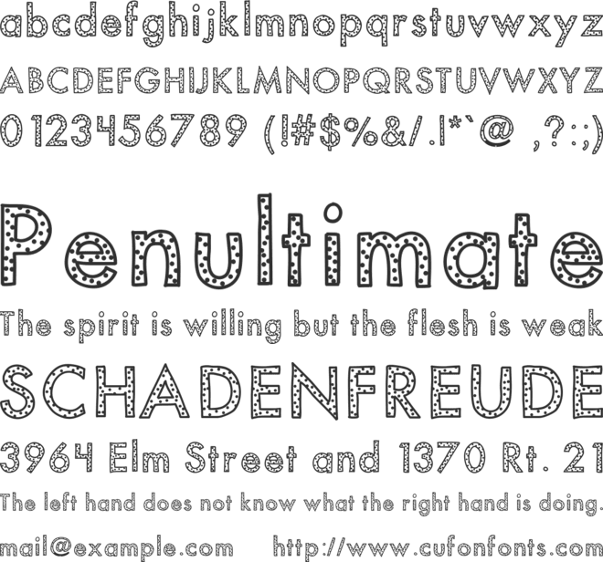 KBYouveBeenSpotted font preview
