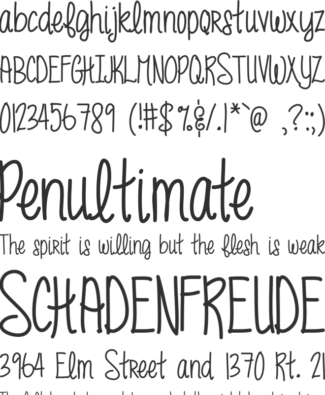 MRF funky fresh font preview