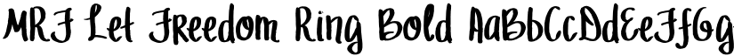 MRF Let Freedom Ring Bold font