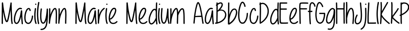 Macilynn Marie Medium font