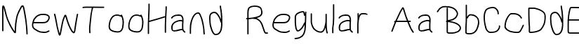 MewTooHand Regular font