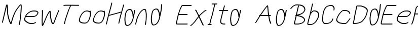 MewTooHand ExIta font