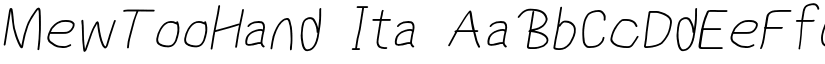 MewTooHand Ita font