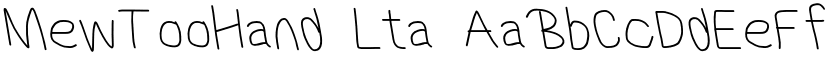 MewTooHand Lta font