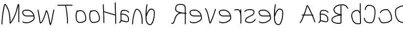 MewTooHand Reversed font