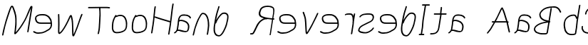 MewTooHand ReversedIta font
