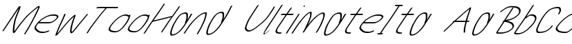 MewTooHand UltimateIta font