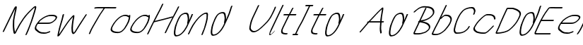 MewTooHand UltIta font