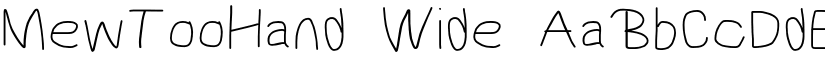 MewTooHand Wide font