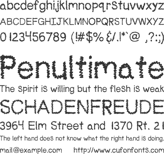 KBNoodleMonster font preview