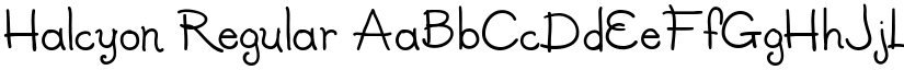 Halcyon Regular font