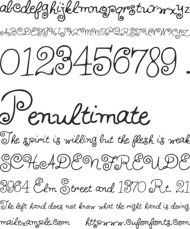 HFF Whirly Whorl font preview