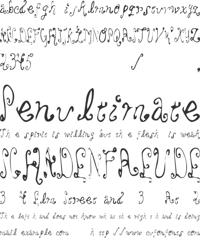 Ooo la la font preview