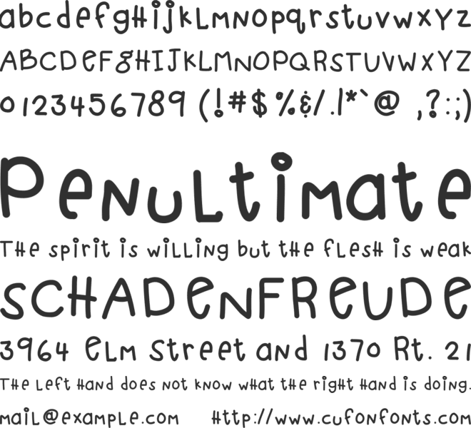 KBwhenpigsfly font preview