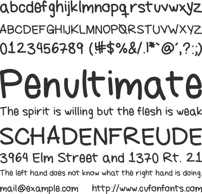 Boldie font preview