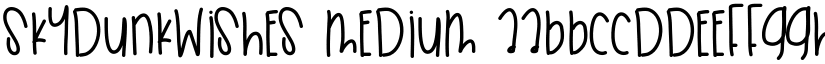 SkyDunkWishes Medium font