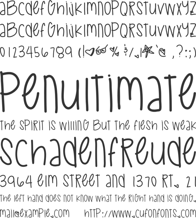 SpaceRomance font preview