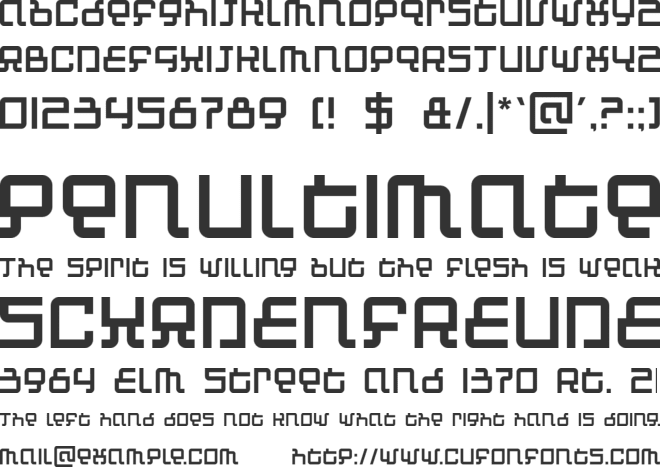 Automind font preview