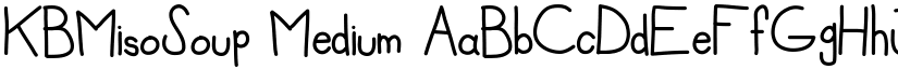 KBMisoSoup Medium font