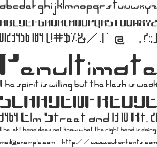 Unica font preview