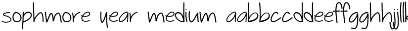 Sophmore Year Medium font