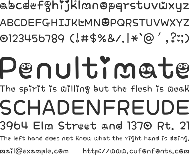 Sweet Smile font preview