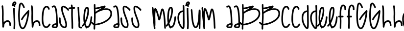 HighCastleBass Medium font