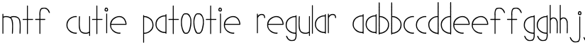 MTF Cutie Patootie Regular font