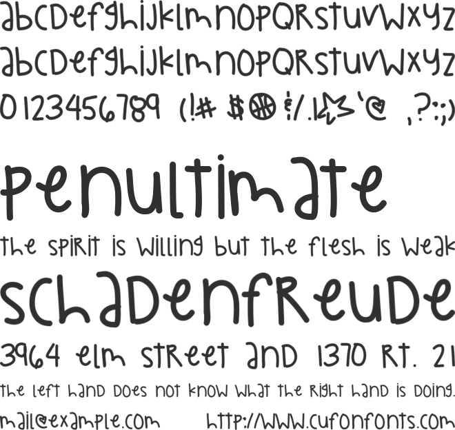 FaithWillBeHere font preview
