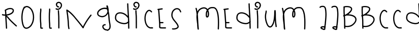 RollingDices Medium font