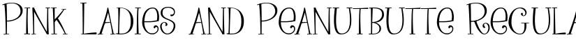 Pink Ladies and Peanutbutte Regular font