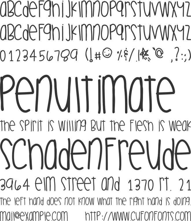 CelebrationTime font preview