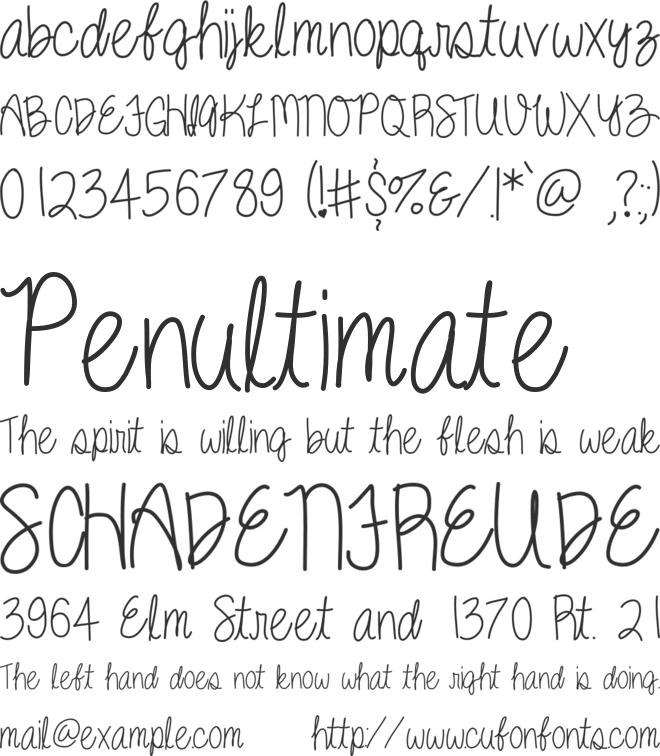 Kenzie font preview