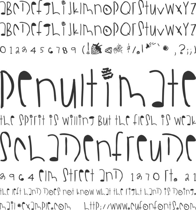 StrawberryBubblegum font preview