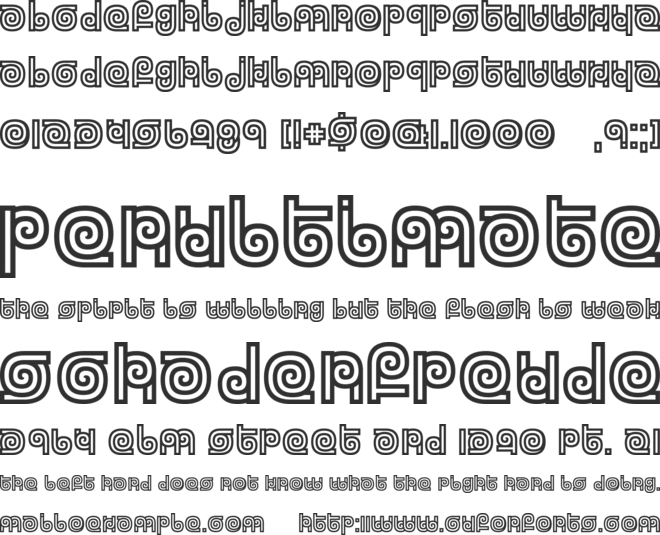 Twizzled font preview