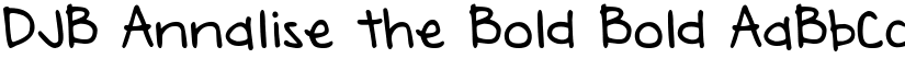 DJB Annalise the Bold Bold font